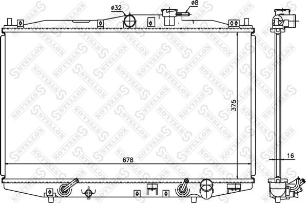 Stellox 10-26086-SX - Радіатор, охолодження двигуна autozip.com.ua