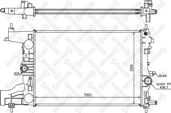 Stellox 10-26030-SX - Радіатор, охолодження двигуна autozip.com.ua