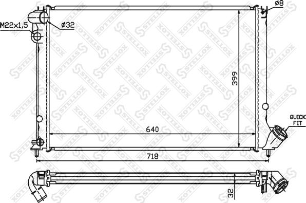 Stellox 10-26145-SX - Радіатор, охолодження двигуна autozip.com.ua