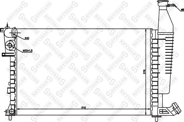 Stellox 10-26104-SX - Радіатор, охолодження двигуна autozip.com.ua