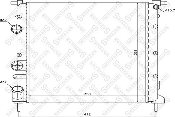 Stellox 10-26183-SX - Радіатор, охолодження двигуна autozip.com.ua