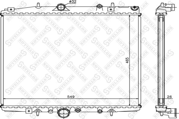 Stellox 10-26132-SX - Радіатор, охолодження двигуна autozip.com.ua