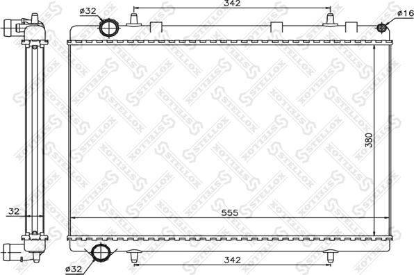 Stellox 10-26121-SX - Радіатор, охолодження двигуна autozip.com.ua