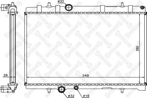 Stellox 10-26123-SX - Радіатор, охолодження двигуна autozip.com.ua