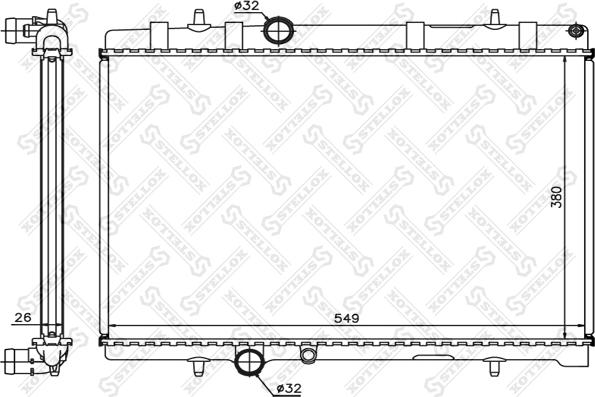 Stellox 10-26122-SX - Радіатор, охолодження двигуна autozip.com.ua