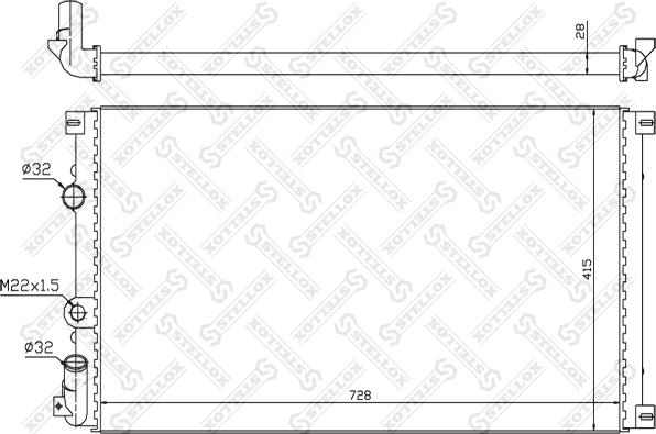 Stellox 10-26179-SX - Радіатор, охолодження двигуна autozip.com.ua