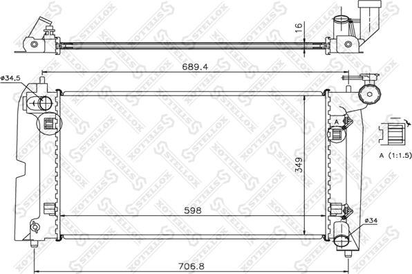 Stellox 10-26309-SX - Радіатор, охолодження двигуна autozip.com.ua