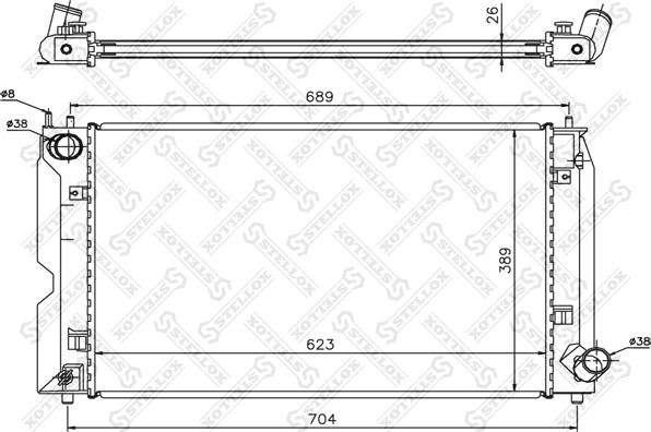 Stellox 10-26308-SX - Радіатор, охолодження двигуна autozip.com.ua