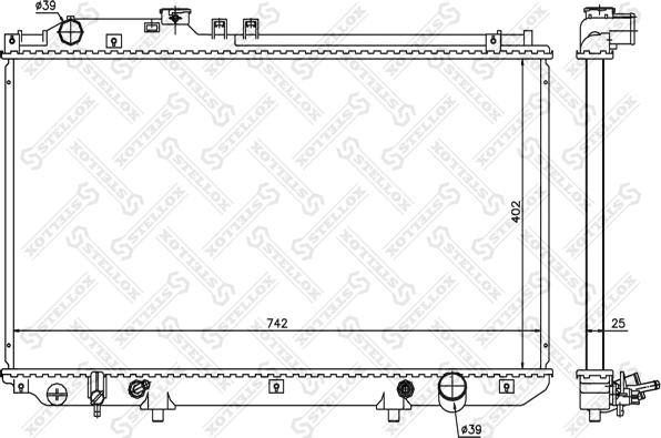 Stellox 10-26316-SX - Радіатор, охолодження двигуна autozip.com.ua