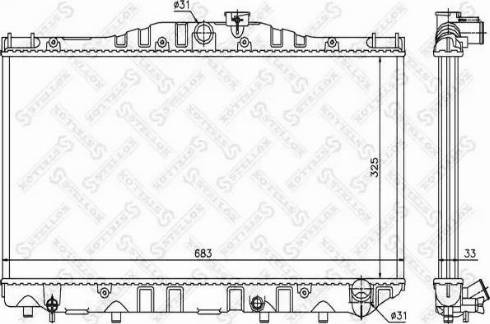 Stellox 10-26370-SX - Радіатор, охолодження двигуна autozip.com.ua