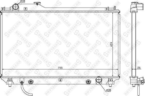 Stellox 10-26378-SX - Радіатор, охолодження двигуна autozip.com.ua