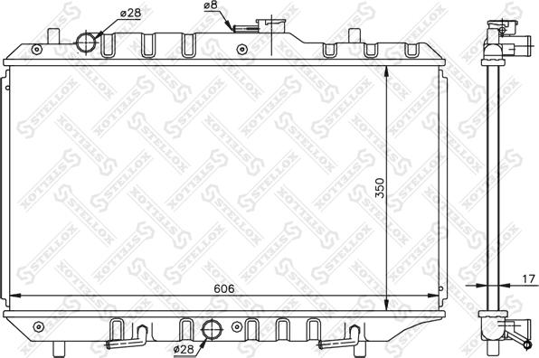 Stellox 10-26265-SX - Радіатор, охолодження двигуна autozip.com.ua