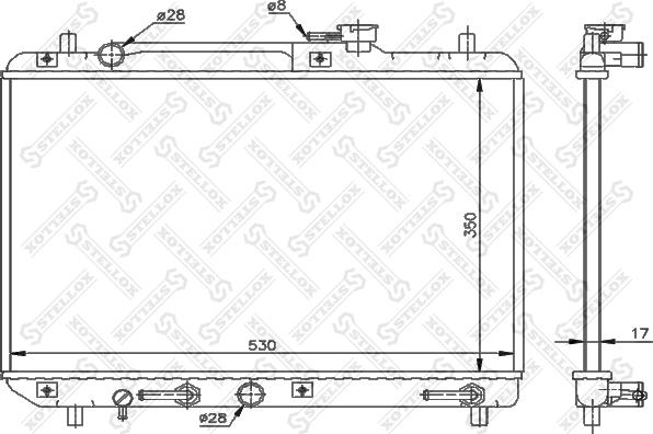 Stellox 10-26261-SX - Радіатор, охолодження двигуна autozip.com.ua