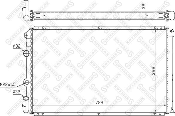 Stellox 10-26208-SX - Радіатор, охолодження двигуна autozip.com.ua