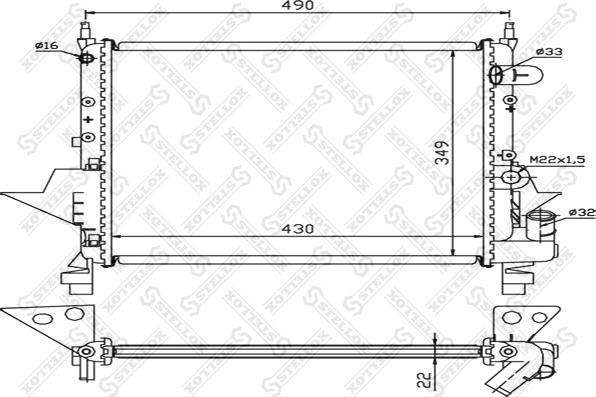 Stellox 10-26211-SX - Радіатор, охолодження двигуна autozip.com.ua