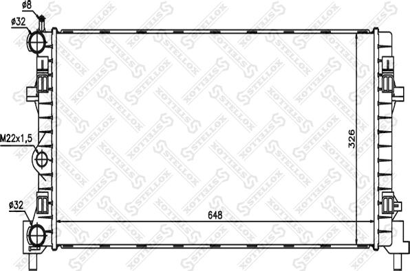 Stellox 10-26222-SX - Радіатор, охолодження двигуна autozip.com.ua