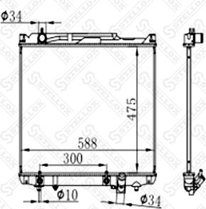 Stellox 10-26793-SX - Радіатор, охолодження двигуна autozip.com.ua