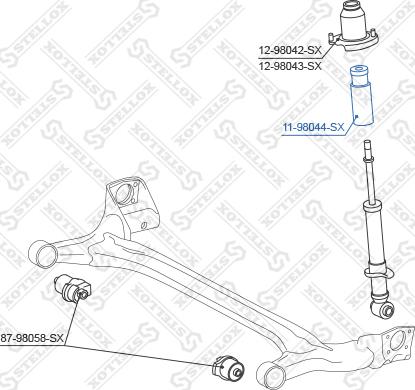 Stellox 11-98044-SX - Відбійник, буфер амортизатора autozip.com.ua