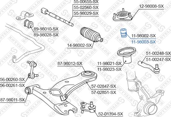 Stellox 11-98003-SX - Відбійник, буфер амортизатора autozip.com.ua