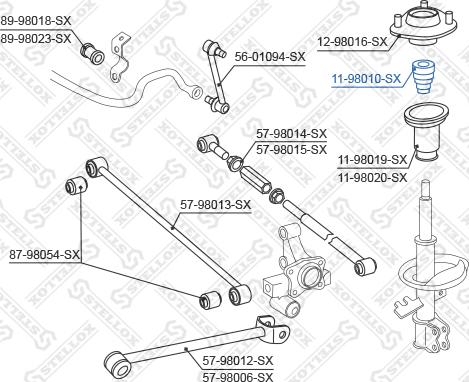 Stellox 11-98010-SX - Відбійник, буфер амортизатора autozip.com.ua