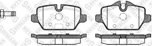 Stellox 1143 000L-SX - Гальмівні колодки, дискові гальма autozip.com.ua