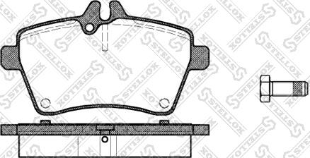 Stellox 1155 000L-SX - Гальмівні колодки, дискові гальма autozip.com.ua