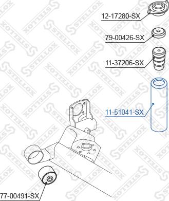 Stellox 11-51041-SX - Пильник амортизатора, захисний ковпак autozip.com.ua