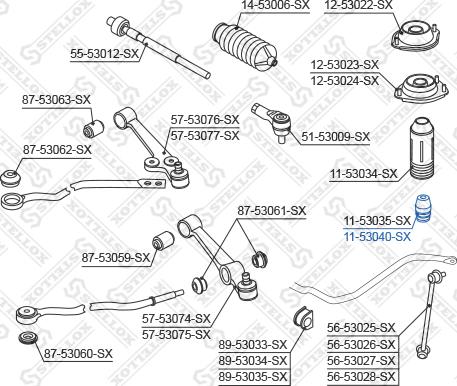 Stellox 11-53040-SX - Відбійник, буфер амортизатора autozip.com.ua