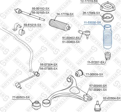 Stellox 11-53030-SX - Пильник амортизатора, захисний ковпак autozip.com.ua