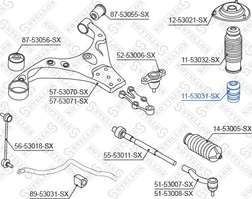 Stellox 11-53031-SX - Відбійник, буфер амортизатора autozip.com.ua