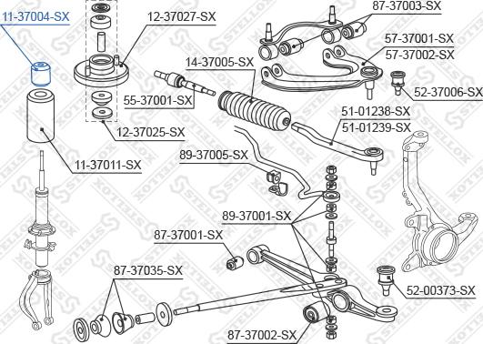 Stellox 11-37004-SX - Відбійник, буфер амортизатора autozip.com.ua