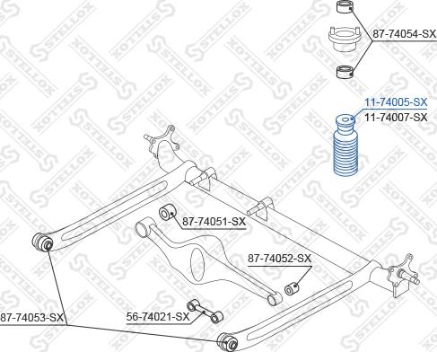 Stellox 11-74005-SX - Відбійник, буфер амортизатора autozip.com.ua