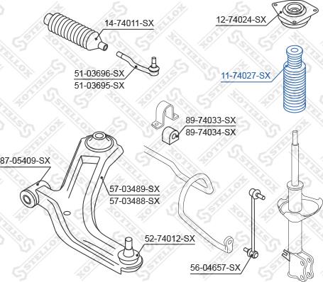 Stellox 11-74027-SX - Відбійник, буфер амортизатора autozip.com.ua