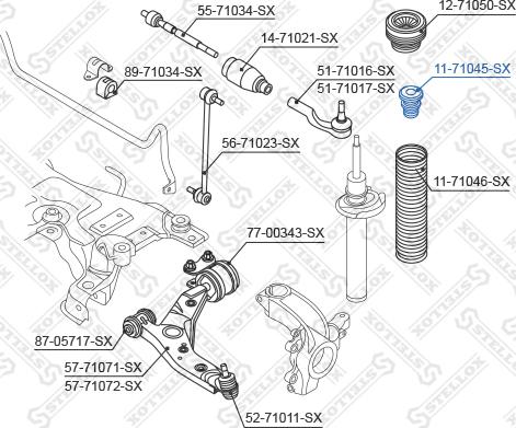 Stellox 11-71045-SX - Відбійник, буфер амортизатора autozip.com.ua