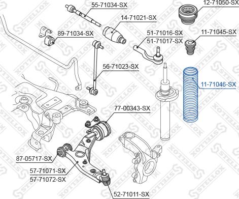 Stellox 11-71046-SX - Пильник амортизатора, захисний ковпак autozip.com.ua