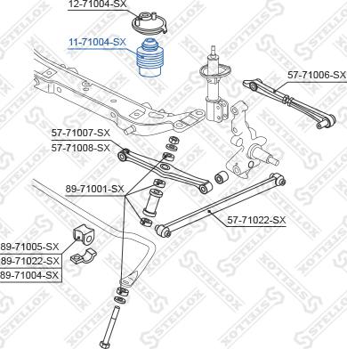 Stellox 11-71004-SX - Відбійник, буфер амортизатора autozip.com.ua