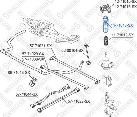 Stellox 11-71013-SX - Пильник амортизатора, захисний ковпак autozip.com.ua