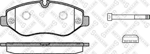 Stellox 1256 000L-SX - Гальмівні колодки, дискові гальма autozip.com.ua