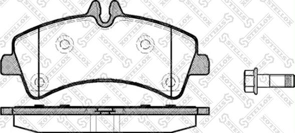 Stellox 1258 000-SX - Гальмівні колодки, дискові гальма autozip.com.ua