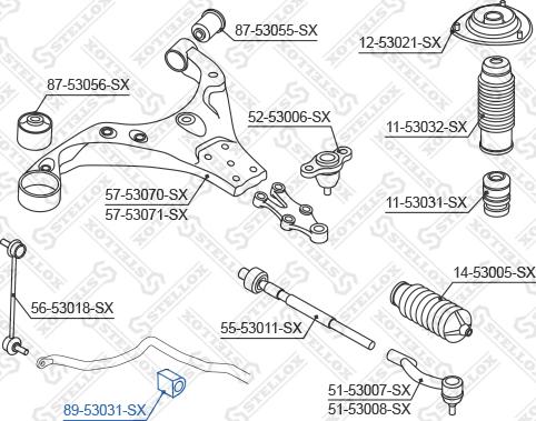 Stellox 89-53031-SX - Втулка, стабілізатор autozip.com.ua