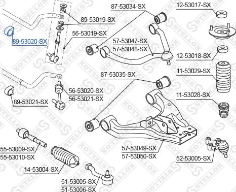 Stellox 89-53020-SX - Втулка, стабілізатор autozip.com.ua