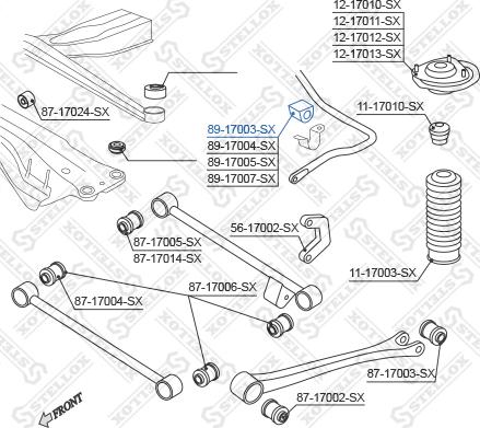 Stellox 89-17003-SX - Втулка, стабілізатор autozip.com.ua