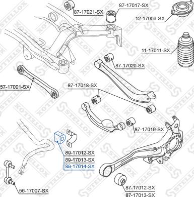 Stellox 89-17014-SX - Втулка, стабілізатор autozip.com.ua