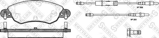 Stellox 840 004-SX - Гальмівні колодки, дискові гальма autozip.com.ua