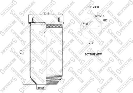 Stellox 84-00118-SX - Кожух пневматичної ресори autozip.com.ua