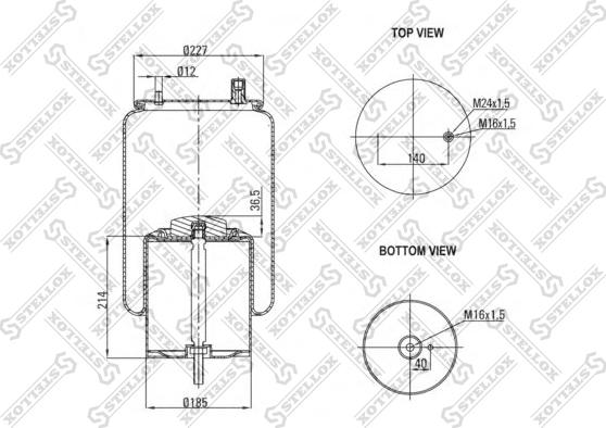 Stellox 84-00117-SX - Кожух пневматичної ресори autozip.com.ua