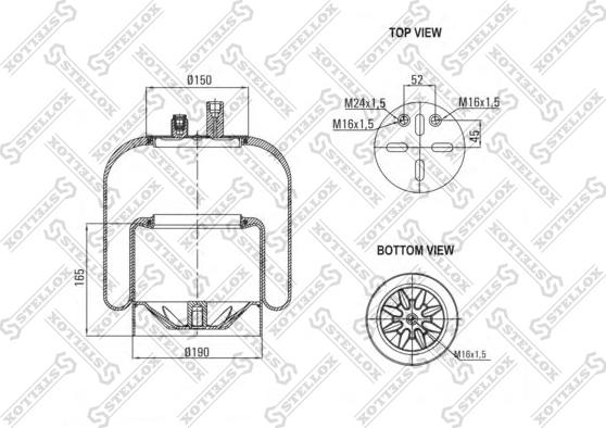 Stellox 84-00133-SX - Кожух пневматичної ресори autozip.com.ua