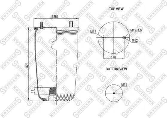 Stellox 84-00123-SX - Кожух пневматичної ресори autozip.com.ua