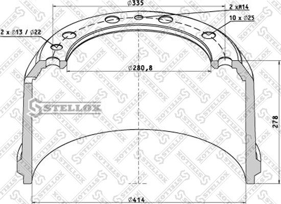 Stellox 85-00060-SX - Гальмівний барабан autozip.com.ua