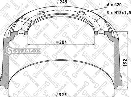 Stellox 85-00068-SX - Гальмівний барабан autozip.com.ua